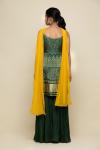 Olive Green Bandhani Print Garara