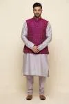 Ikat Printed Nehru Jacket Set