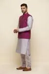 Ikat Printed Nehru Jacket Set