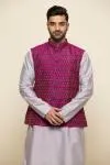 Ikat Printed Nehru Jacket Set