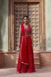 Red Vermillion Sharara Suit