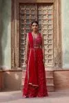Red Vermillion Sharara Suit