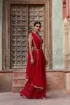 Red Vermillion Sharara Suit