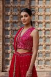 Red Vermillion Sharara Suit