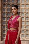 Red Vermillion Sharara Suit