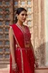 Red Vermillion Sharara Suit