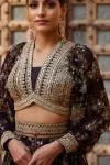 Black Printed Lehenga