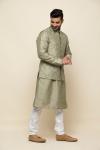Sage Green Silk Jacket Set