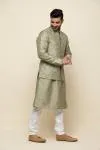 Sage Green Silk Jacket Set