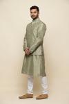 Sage Green Silk Jacket Set