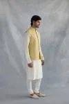 Custard Yellow Half Jacket Set