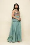 Pale Blue Goergette Sharara Suit