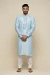 Baby Blue Silk Kurta Set