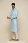 Baby Blue Silk Kurta Set