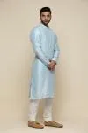 Baby Blue Silk Kurta Set