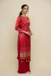 Deep Red Bandhani Sharara Suit
