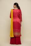 Deep Red Bandhani Sharara Suit
