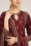 Marsala embellished mullet sharara set