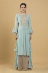 Powder Blue Kurta Palazzo
