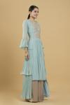 Powder Blue Kurta Palazzo