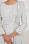 Ice Grey Anarkali Suit