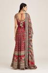 Red Anarkali Pant Set