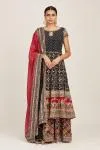 Charcoal Black Anarkali Set