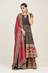 Charcoal Black Anarkali Set