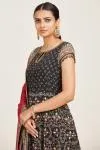 Charcoal Black Anarkali Set