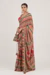 Striped Multicolour Crepe Saree