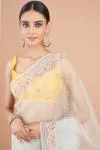 Glass Blue Organza Saree