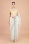 Glass Blue Organza Saree