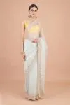 Glass Blue Organza Saree