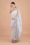 Blue Frost Organza Saree