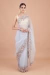 Blue Frost Organza Saree