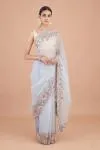 Blue Frost Organza Saree