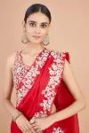 Crimson Organza Saree