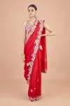 Crimson Organza Saree