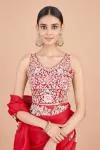 Crimson Organza Saree