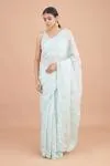 Powder Blue Sequin Embellished Saree