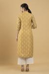 Mustard Mirror Kurta Set with Chikankari Palazzo