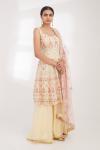 Cream Kurta Sharara Set