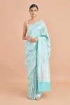 Turquoise Silk Saree