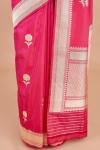 Floral Magenta Silk Saree