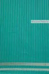 Striped Teal Blue Silk Organza Saree
