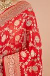 Red Banarasi Georgette Saree