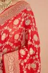 Red Banarasi Georgette Saree