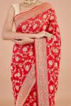 Red Banarasi Georgette Saree
