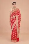 Red Banarasi Georgette Saree