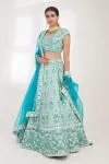 Ice Blue Floral Lehenga